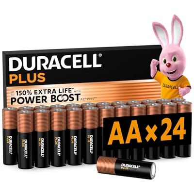 Duracell AA Plus Piles Alcalines (Lot de 24) 1.5V, LR06 Durent jusqu’à 150% plus longtemps Actifs POWER BOOST Manettes De Jeu, Appareils Photo 100% Recyclable Duracell AA Plus Piles Alcalines (Lot de 24) 1.5V, LR06 Durent jusqu’à 150% plus longtemps Actifs POWER BOOST Manettes De Jeu, Appareils Photo 100% Recyclable