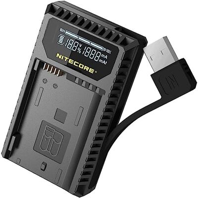 Nitecore UNK1 Chargeur de batterie USB à double fente avec écran LCD Nitecore UNK1 Chargeur de batterie USB à double fente avec écran LCD