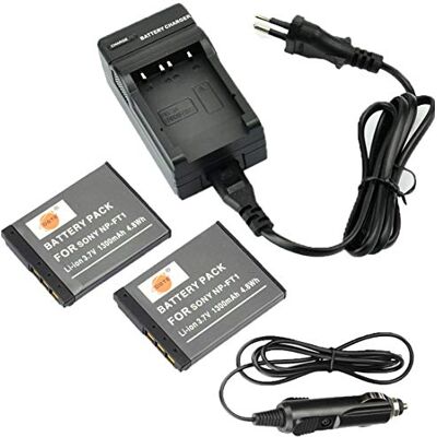 DSTE 2PCS NP-FT1 Batterie et Chargeur compatible avec Sony DSC-M1 DSC-M2 DSC-T1 DSC-T10 DSTE 2PCS NP-FT1 Batterie et Chargeur compatible avec Sony DSC-M1 DSC-M2 DSC-T1 DSC-T10