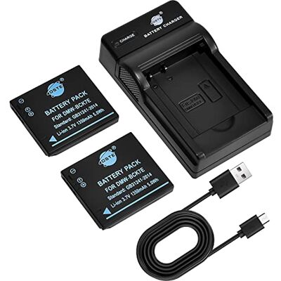 DSTE 2PCS DMW-BCK7 batterie et chargeur compatible avec Panasonic DMC-FH5 DMC-FH25 DMC-FP5 DMC-FS16 DMC-FS18 DSTE 2PCS DMW-BCK7 batterie et chargeur compatible avec Panasonic DMC-FH5 DMC-FH25 DMC-FP5 DMC-FS16 DMC-FS18