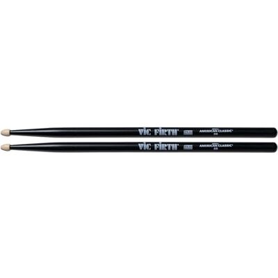 Vic Firth American Classic 5BB Baguettes, Caryer Américain, Bout en Bois, Noir Vic Firth American Classic 5BB Baguettes, Caryer Américain, Bout en Bois, Noir