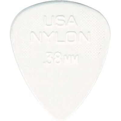 Dunlop Lot de 12 médiators nylon 0,38 mm Dunlop Lot de 12 médiators nylon 0,38 mm