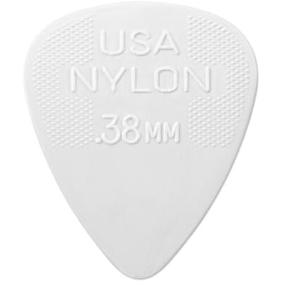 Dunlop 44P038 Lot de 12 médiators standard en nylon, 0,38 mm Dunlop 44P038 Lot de 12 médiators standard en nylon, 0,38 mm