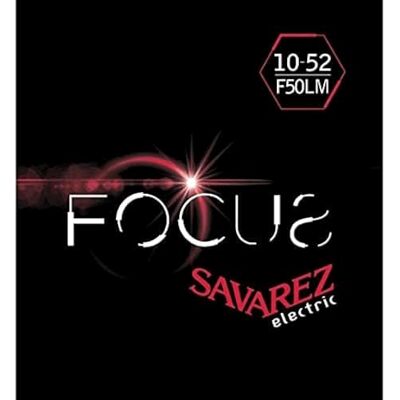Savarez cordes de guitare électrique Focus Stainless Steel jeu Med-Light .010-.052 F50LM Savarez cordes de guitare électrique Focus Stainless Steel jeu Med-Light .010-.052 F50LM