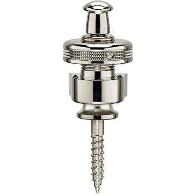 Schaller Paire de verrous de sécurité en nickel avec boutons en acier trempé et système triple verrouillage pour sangle de guitare acoustique et électrique avec vis extra longues pour toutes les Schaller Paire de verrous de sécurité en nickel avec boutons en acier trempé et système triple verrouillage pour sangle de guitare acoustique et électrique avec vis extra longues pour toutes les