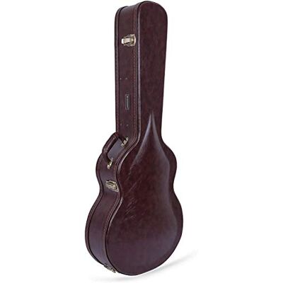 Crossrock Hard-Shell Étui en bois pour guitare acoustique OM/Martin 000-14 Verrou en acier inoxydable, rembourrage en éponge, pieds en métal, espace de rangement Marron Crossrock Hard-Shell Étui en bois pour guitare acoustique OM/Martin 000-14 Verrou en acier inoxydable, rembourrage en éponge, pieds en métal, espace de rangement Marron