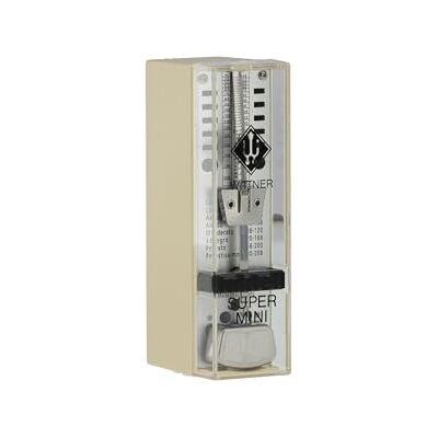 Wittner Métronome Taktell Super-Mini Série 880 Boîtier en plastique Sans cloche Ivoire Mécanique à remonter Pas de piles nécessaires Fabriqué en Allemagne Wittner Métronome Taktell Super-Mini Série 880 Boîtier en plastique Sans cloche Ivoire Mécanique à remonter Pas de piles nécessaires Fabriqué en Allemagne