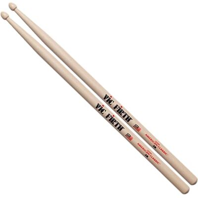 Vic Firth Baguettes American Classic® 2B Hickory américain Pointe en bois Vic Firth Baguettes American Classic® 2B Hickory américain Pointe en bois
