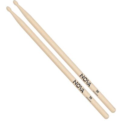 Vic Firth Nova Series Baguettes 5B avec pointe en bois Vic Firth Nova Series Baguettes 5B avec pointe en bois