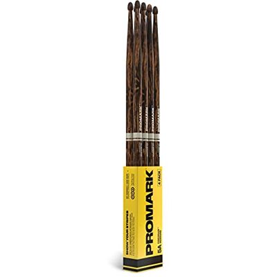 ProMark Rebound 5A FireGrain Lot de 3 paires de baguettes de batterie pour jouer plus fort, plus longtemps, sans excès de vibrations, finition laquée, pointe gland, hickory, 4 paires au prix de 3 ProMark Rebound 5A FireGrain Lot de 3 paires de baguettes de batterie pour jouer plus fort, plus longtemps, sans excès de vibrations, finition laquée, pointe gland, hickory, 4 paires au prix de 3