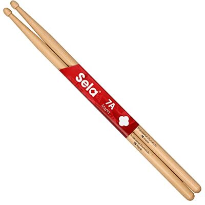 sela Professional Maple 7A SE 274 Baguettes de batterie en érable Idéal pour le rock doux Baguettes pour niveau avancé 1 paire de baguettes en bois d'érable En forme de tête de gland Naturel sela Professional Maple 7A SE 274 Baguettes de batterie en érable Idéal pour le rock doux Baguettes pour niveau avancé 1 paire de baguettes en bois d'érable En forme de tête de gland Naturel