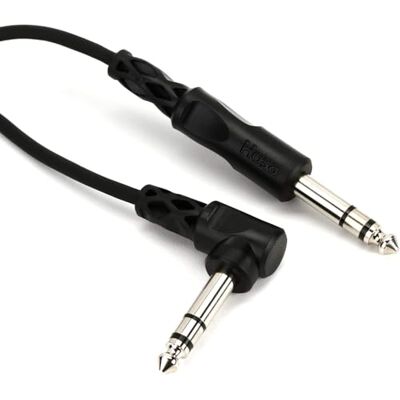 Hosa CSS-103R, Balanced Interconnect, 1/4 in TRS to Right-Angle 1/4 in TRS, 3 ft Hosa CSS-103R, Balanced Interconnect, 1/4 in TRS to Right-Angle 1/4 in TRS, 3 ft