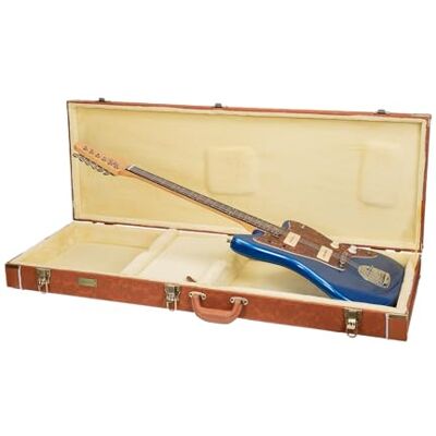 Crossrock Relief Series CRW630JMRO Étui en Bois pour Guitares électriques de Style Jazzmaster/Jaguar avec Surface hautement texturée, Imitation Polaire de Vison, loquets en Acier Inoxydable, séquoia Crossrock Relief Series CRW630JMRO Étui en Bois pour Guitares électriques de Style Jazzmaster/Jaguar avec Surface hautement texturée, Imitation Polaire de Vison, loquets en Acier Inoxydable, séquoia