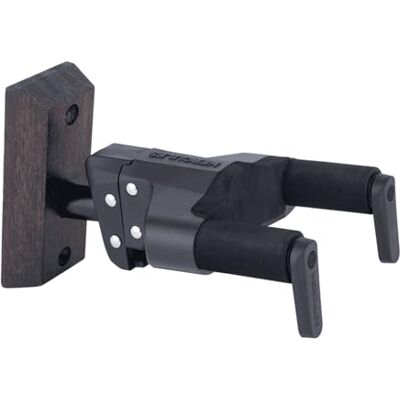Hercules Support mural pour guitare AGS Plus court avec base en bois Marron Hercules Support mural pour guitare AGS Plus court avec base en bois Marron