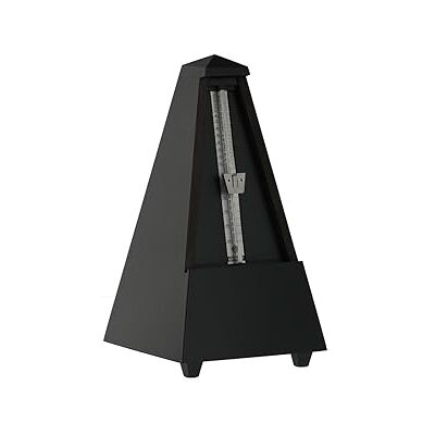 Wittner Metronome Taktell Forme Pyramide Système Maelzel Série 810 Boîtier en bois massif Avec cloche Noir mat Mécanique à remonter Pas de piles nécessaires Fabriqué en Allemagne Wittner Metronome Taktell Forme Pyramide Système Maelzel Série 810 Boîtier en bois massif Avec cloche Noir mat Mécanique à remonter Pas de piles nécessaires Fabriqué en Allemagne