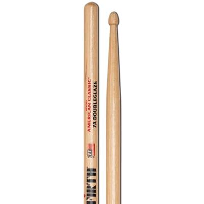 Vic Firth American Classic® Baguettes 7ADG DoubleGlaze – Hickory américain – Pointe en bois Vic Firth American Classic® Baguettes 7ADG DoubleGlaze – Hickory américain – Pointe en bois