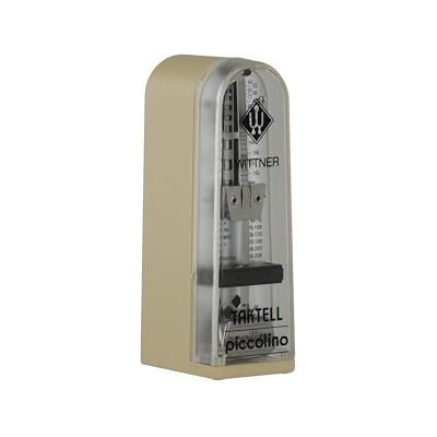 Wittner Métronome Taktell Piccolino Série 890 Boîtier en plastique Sans cloche Ivoire Mécanique à remonter Pas de piles nécessaires Fabriqué en Allemagne Wittner Métronome Taktell Piccolino Série 890 Boîtier en plastique Sans cloche Ivoire Mécanique à remonter Pas de piles nécessaires Fabriqué en Allemagne