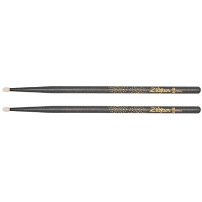 Zildjian Z Custom LE Paire de baguettes 5B Noir chromé Pointe en nylon Zildjian Z Custom LE Paire de baguettes 5B Noir chromé Pointe en nylon