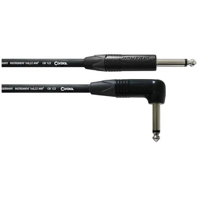 Cordial Câble guitare jack droit/coudé 3 m Cordial Câble guitare jack droit/coudé 3 m