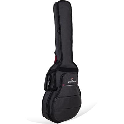 Crossrock Sac de transport rembourré Jumbo pour guitare acoustique Sangles de sac à dos, rembourrage en mousse de 10 mm, deux poches, sac de transport léger pour la pratique quotidienne et le Crossrock Sac de transport rembourré Jumbo pour guitare acoustique Sangles de sac à dos, rembourrage en mousse de 10 mm, deux poches, sac de transport léger pour la pratique quotidienne et le