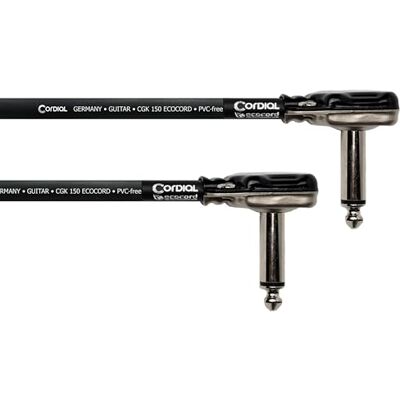 Cordial Câble patch de guitare de 15 cm Fiche Rean coudée Pancake ECL ECOCORD-0.15RR-PCAKE Cordial Câble patch de guitare de 15 cm Fiche Rean coudée Pancake ECL ECOCORD-0.15RR-PCAKE