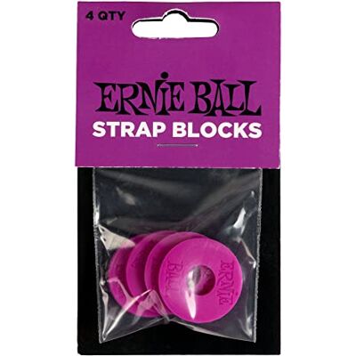 Ernie Ball Strap Blocks 4pk Purple Ernie Ball Strap Blocks 4pk Purple