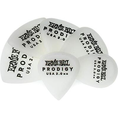 Ernie Ball Lot de 6 médiators Prodigy Blanc 2 mm Ernie Ball Lot de 6 médiators Prodigy Blanc 2 mm