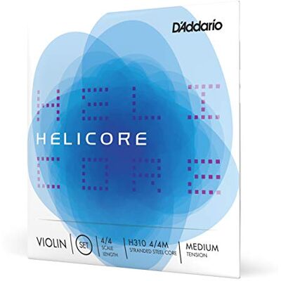 D'Addario Bowed Jeu de cordes pour violon Helicore, manche 4/4, tension Medium D'Addario Bowed Jeu de cordes pour violon Helicore, manche 4/4, tension Medium