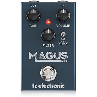 TC Electronic MAGUS PRO Pédale de distorsion classique à gain élevé avec Fat Mids, contrôle du filtre aigu et 3 modes de clipsage TC Electronic MAGUS PRO Pédale de distorsion classique à gain élevé avec Fat Mids, contrôle du filtre aigu et 3 modes de clipsage