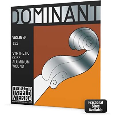 Thomastik-Infeld Dominant corde de violon ré 1/4 – corde simple (132 1/4), âme synthétique, enroulement argent, tension moyenne Thomastik-Infeld Dominant corde de violon ré 1/4 – corde simple (132 1/4), âme synthétique, enroulement argent, tension moyenne