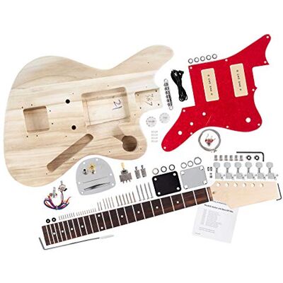 Rocktile Kit DIY JAG Guitare Électrique Kit "Do-it-yourself" Style JAG Corps : Paulownia Manche : Érable vissé Touche : Blackwood Rocktile Kit DIY JAG Guitare Électrique Kit "Do-it-yourself" Style JAG Corps : Paulownia Manche : Érable vissé Touche : Blackwood
