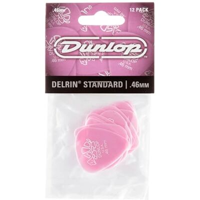 Dunlop Delrin 500 0,46mm sachet de 12 Dunlop Delrin 500 0,46mm sachet de 12