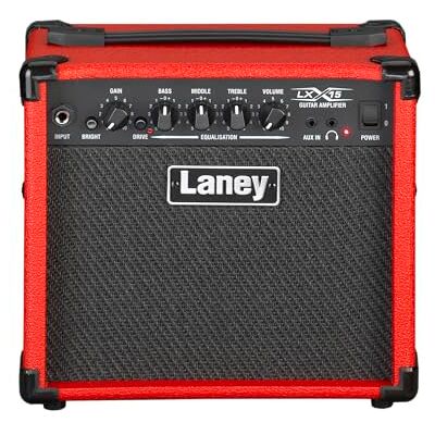 LANEY LX15 LX Series Guitar Combo Amp 15 Watt Red LANEY LX15 LX Series Guitar Combo Amp 15 Watt Red