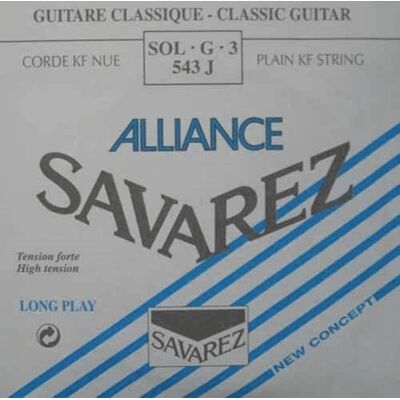 Savarez Alliance 542J Guitare de concert SOL3-Corde individuelle haute tension Calibre .034 Tension 6,1 kg/ 13,47 lbs Savarez Alliance 542J Guitare de concert SOL3-Corde individuelle haute tension Calibre .034 Tension 6,1 kg/ 13,47 lbs
