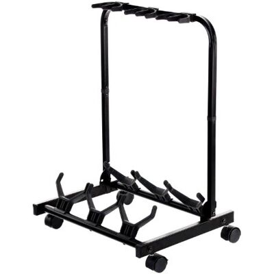 Rocktile Multistand Stand de 3 Guitares avec roulettes pour guitares E/A Rocktile Multistand Stand de 3 Guitares avec roulettes pour guitares E/A