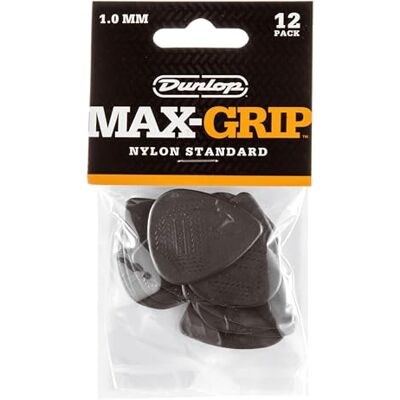 Dunlop 449P1.0 Lot de médiators Max-Grip en nylon 1,00 mm Dunlop 449P1.0 Lot de médiators Max-Grip en nylon 1,00 mm