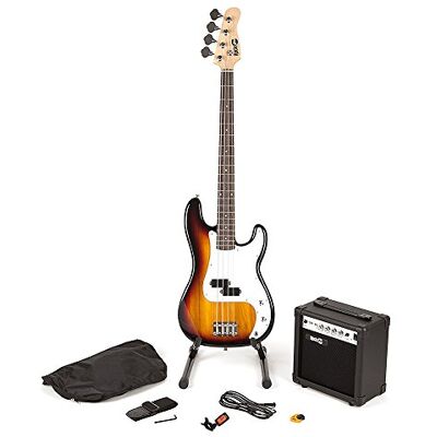 RockJam RJBG01-SK-SB Guitare Basse Super Kit avec Amplificateur, Tuner, Support, Sac de Voyage et Accessoires Sunburst RockJam RJBG01-SK-SB Guitare Basse Super Kit avec Amplificateur, Tuner, Support, Sac de Voyage et Accessoires Sunburst