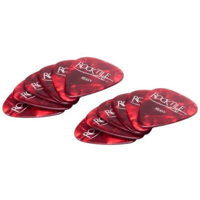 Rocktile 12 pièce Plectres originals rouge (heavy) Rocktile 12 pièce Plectres originals rouge (heavy)