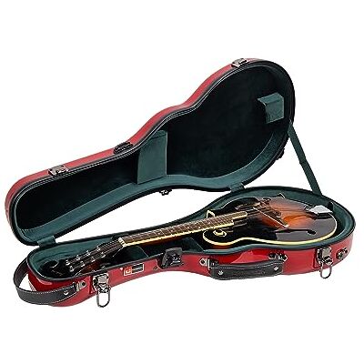 Crossrock Étui universel en fibre de verre pour mandoline style A et F, avec compartiment pour accessoires, sangles de sac à dos, serrure TSA rouge (CRF2020MAFRD) Crossrock Étui universel en fibre de verre pour mandoline style A et F, avec compartiment pour accessoires, sangles de sac à dos, serrure TSA rouge (CRF2020MAFRD)
