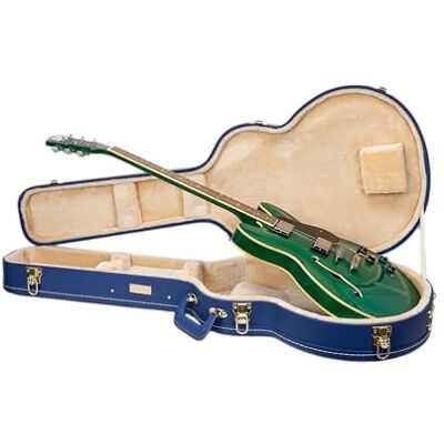 Crossrock Étui Guitare Électrique 335 Semi-Hollow Finition Cuir Synthétique Bleu Vif, Intérieur Beige, Serrure – Designer Series Crossrock Étui Guitare Électrique 335 Semi-Hollow Finition Cuir Synthétique Bleu Vif, Intérieur Beige, Serrure – Designer Series