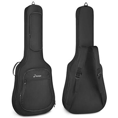 Donner Sac à dos pour guitare acoustique de 101,6 à 104,1 cm, rembourrage en éponge de 12 mm, housse souple, intérieur en nylon Oxford 600D imperméable non tissé, deux poches, noir Donner Sac à dos pour guitare acoustique de 101,6 à 104,1 cm, rembourrage en éponge de 12 mm, housse souple, intérieur en nylon Oxford 600D imperméable non tissé, deux poches, noir