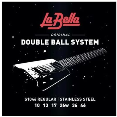 La Bella ™ Strings » S1046 DOUBLE BALL ELECTRIC GUITAR STRINGS» Cordes pour guitare électrique Acier inoxydable Regular : 010-046 Double Ball System La Bella ™ Strings » S1046 DOUBLE BALL ELECTRIC GUITAR STRINGS» Cordes pour guitare électrique Acier inoxydable Regular : 010-046 Double Ball System