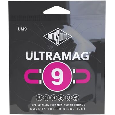 Rotosound Cordes pour Guitare Électrique ULTRAMAG 6-cordes UM9 Super Light 9-42 Rotosound Cordes pour Guitare Électrique ULTRAMAG 6-cordes UM9 Super Light 9-42