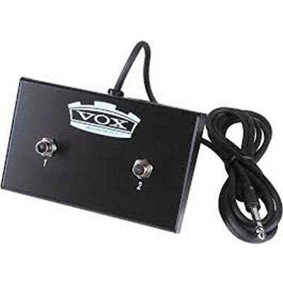 Vox VFS2 Interrupteur à pied 2 canaux compatible avec AC30/15 Custom, AC30/15VR, AV60/30 et tous les train de nuit G2 Comprend un câble jack TRS Vox VFS2 Interrupteur à pied 2 canaux compatible avec AC30/15 Custom, AC30/15VR, AV60/30 et tous les train de nuit G2 Comprend un câble jack TRS