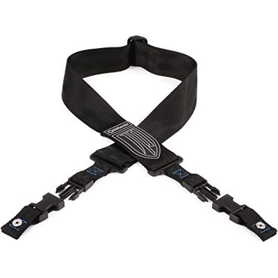 DiMarzio DD2200JP-BKBL J. Petrucci Signature ClipLock noir avec coutures bleues DiMarzio DD2200JP-BKBL J. Petrucci Signature ClipLock noir avec coutures bleues
