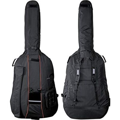 GEWA housse Premium pour contrebasse 3/4-10 mm de rembourrage, poche pour archet, sangles sac à dos, poche pour partitions GEWA housse Premium pour contrebasse 3/4-10 mm de rembourrage, poche pour archet, sangles sac à dos, poche pour partitions