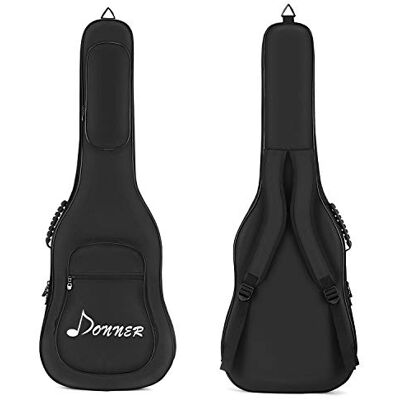 Donner Housse pour guitare électrique de 39 pouces 10 mm d'épaisseur Sac à dos souple et solide avec sangles réglables Intérieur non tissé résistant à l'eau Rembourrage en éponge épaisse - Donner Housse pour guitare électrique de 39 pouces 10 mm d'épaisseur Sac à dos souple et solide avec sangles réglables Intérieur non tissé résistant à l'eau Rembourrage en éponge épaisse -