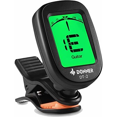 Donner DT-2 Accordeur à clip pour guitare, accordeur chromatique, guitare acoustique, basse, violon, ukulélé Donner DT-2 Accordeur à clip pour guitare, accordeur chromatique, guitare acoustique, basse, violon, ukulélé