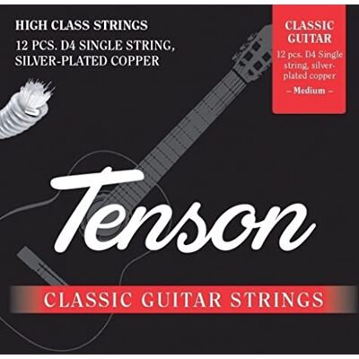 GEWA TENSON Lot de 12 cordes de guitare de concert 12 x D simple tension normale GEWA TENSON Lot de 12 cordes de guitare de concert 12 x D simple tension normale