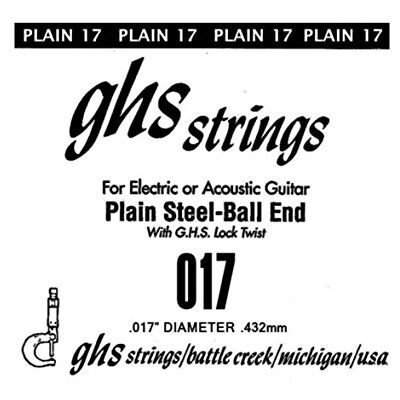 GHS Strings GHS Guitar Boomers, Guitar Single String, .017, plain GHS Strings GHS Guitar Boomers, Guitar Single String, .017, plain